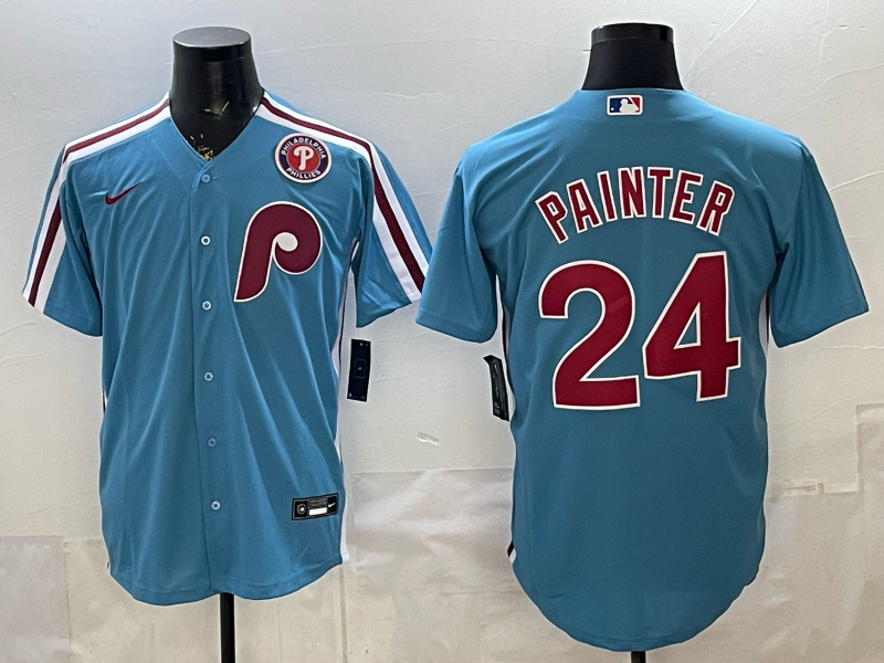Men 2026 Philadelphia Phillies #24 Painter blue Game Nike MLB Jersey 0410003->philadelphia phillies->MLB Jersey